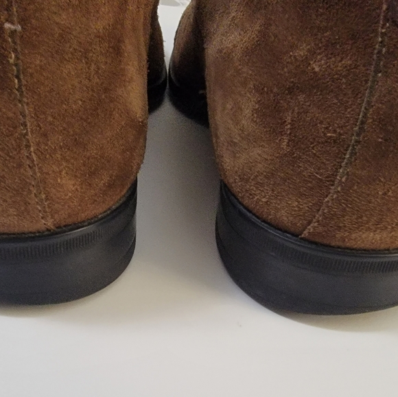 Aquatalia Mens 11 Handmade Italy Brown Suede Leather Oxford Lace Shoe - Picture 10 of 14